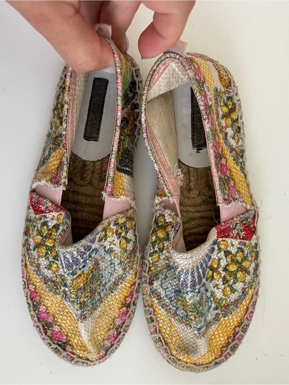 Woven Multicolor Slip-On Espadrilles - Pink Accent